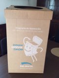 Caja de cartón para reciclado